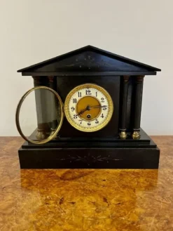 Pamono ictorian Marble Mantle Clock, 1860s><noscript><img width=