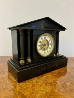 Pamono ictorian Marble Mantle Clock, 1860s><noscript><img width=
