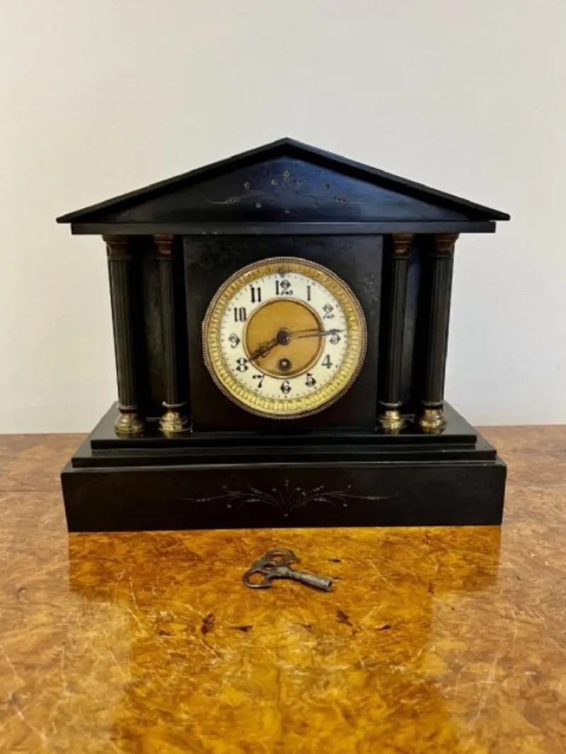 Pamono ictorian Marble Mantle Clock, 1860s> Clocks