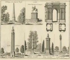 Outlet Pamono Illustration of Elements of Stowe Park, Stowe, Buckinghamshire, England, 1785