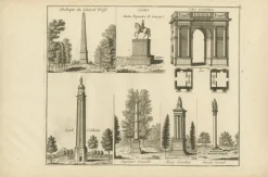 Outlet Pamono Illustration of Elements of Stowe Park, Stowe, Buckinghamshire, England, 1785