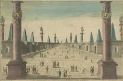 Pamono Illustration of the Prophet's Mosque or Al-Masjid an-Nabawī in Medina> Posters