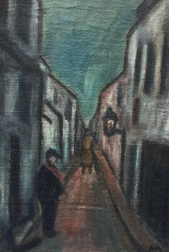 Online Pamono Impressionist Alley, Oil on Canvas