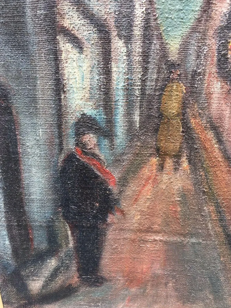 Online Pamono Impressionist Alley, Oil on Canvas