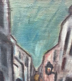 Online Pamono Impressionist Alley, Oil on Canvas
