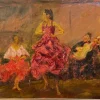 New Pamono Impressionist Dance Scene, 20th Century, Oil Painting on Canvas