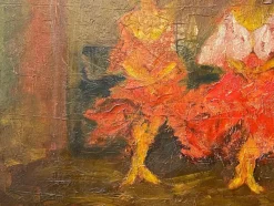 New Pamono Impressionist Dance Scene, 20th Century, Oil Painting on Canvas
