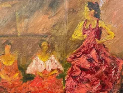 New Pamono Impressionist Dance Scene, 20th Century, Oil Painting on Canvas