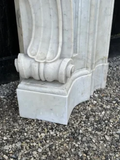 Best Pamono Impressive Louis XV Fireplace in Carrara Marble, 1880s