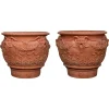 Hot Pamono Impruneta Terracotta Planters with Fauns, Late 20th Century, Set of 2