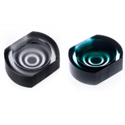 Pamono Incisioni Iridi Cut Ashtrays by Purho, Set of 2