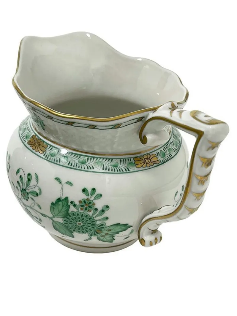 Pamono Indian Basket Green Pattern Porcelain Tea Service for 12 from Herend, Hungary, 1930s, Set of 27> Coffee & Tea Service