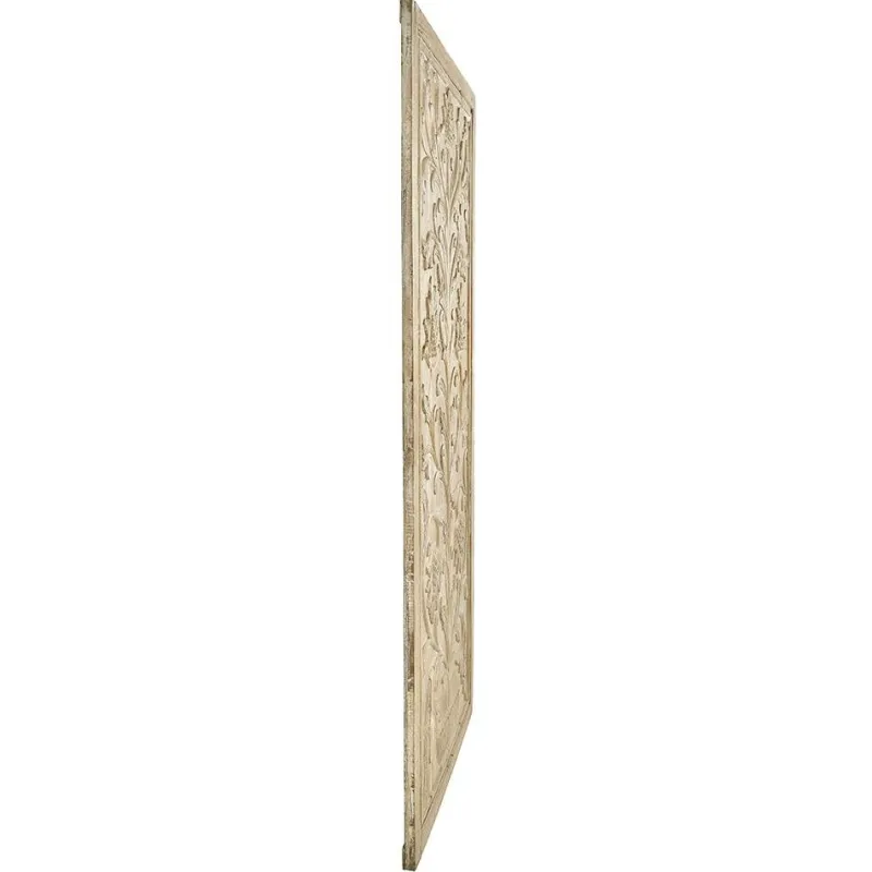 Pamono Indian Carved Wooden Wall Panel with Floral Decoration> Wall Decor