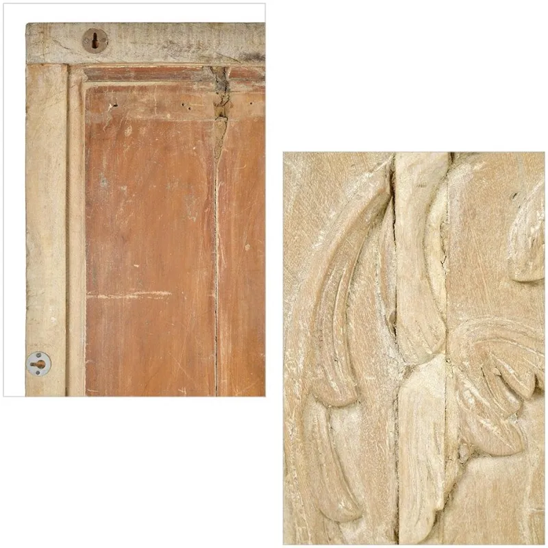 Pamono Indian Carved Wooden Wall Panel with Floral Decoration> Wall Decor