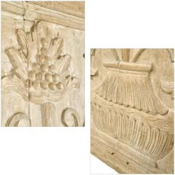 Pamono Indian Carved Wooden Wall Panel with Floral Decoration><noscript><img width=