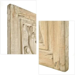 Pamono Indian Carved Wooden Wall Panel with Floral Decoration><noscript><img width=