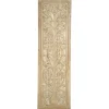 New Pamono Indian Carved Wooden Wall Panel with Floral Decoration
