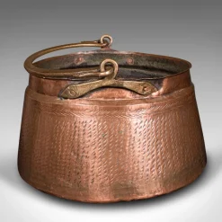 Online Pamono Indian Fireside Fuel Basket in Copper & Bronze, 1850s