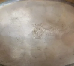 Pamono Indian Oval Beaten Brass Dish with Swan Handles, 1900s><noscript><img width=