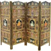 Online Pamono Indian Polychrome Screen, Early 20th Century