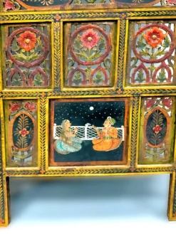 Online Pamono Indian Polychrome Screen, Early 20th Century