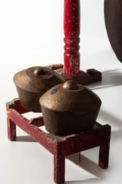 Pamono Indonesian Traditional Gong and Bonang, 1800s, Set of 2><noscript><img width=