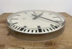 Pamono Industrial Acrylic Glass Station Wall Clock from Tn, 1960s><noscript><img width=