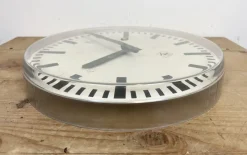 Pamono Industrial Acrylic Glass Station Wall Clock from Tn, 1960s><noscript><img width=