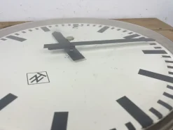 Pamono Industrial Acrylic Glass Station Wall Clock from Tn, 1960s><noscript><img width=