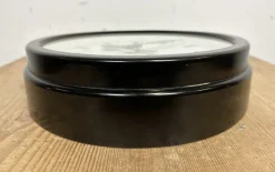 Sale Pamono Industrial Black Bakelite Station Wall Clock from TN, 1940s