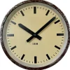 Clearance Pamono Industrial Brown Factory Wall Clock from IBM, 1950s