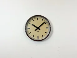 Clearance Pamono Industrial Brown Factory Wall Clock from IBM, 1950s
