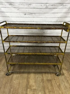 Pamono Industrial Cart Rack in Iron> Serving Bar Carts & Trolleys