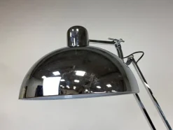 Pamono Industrial Floor Chrome Lamp, 1980s><noscript><img width=