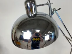 Pamono Industrial Floor Chrome Lamp, 1980s><noscript><img width=