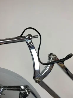 Pamono Industrial Floor Chrome Lamp, 1980s><noscript><img width=