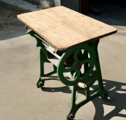 Discount Pamono Industrial Garden Table in Cast-Iron with Pine Top, 1900