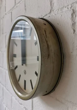 Hot Pamono Industrial German Clock from TN / Telefonbau und Nomalzeit, 1950s
