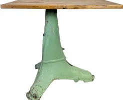 Pamono Industrial Green Cast Iron Table, 1960s> Worktables & Workbenches