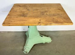 Pamono Industrial Green Cast Iron Table, 1960s><noscript><img width=