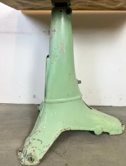 Pamono Industrial Green Cast Iron Table, 1960s><noscript><img width=