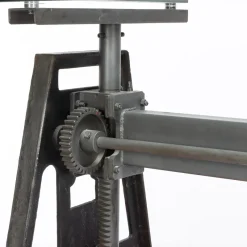 Pamono Industrial Iron and Glass Workbench, Denmark> Worktables & Workbenches