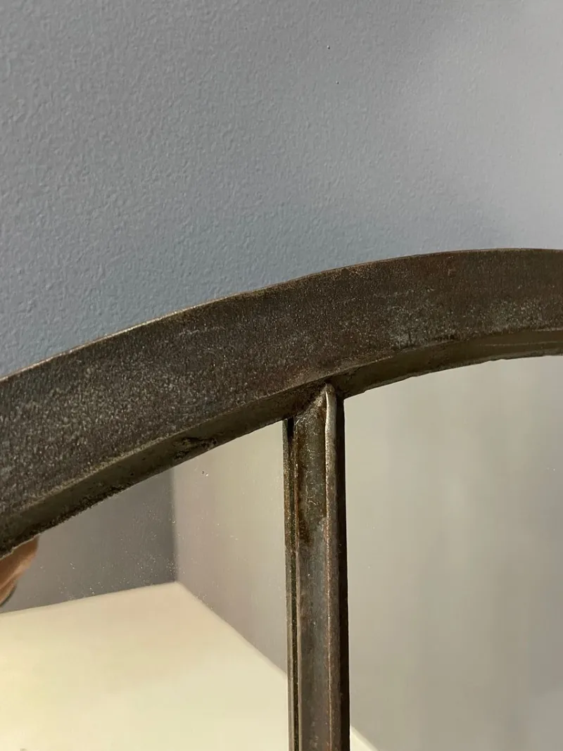 Pamono Industrial Iron Mirror with Patina, Czechoslovakia, 1960s> Mirrors