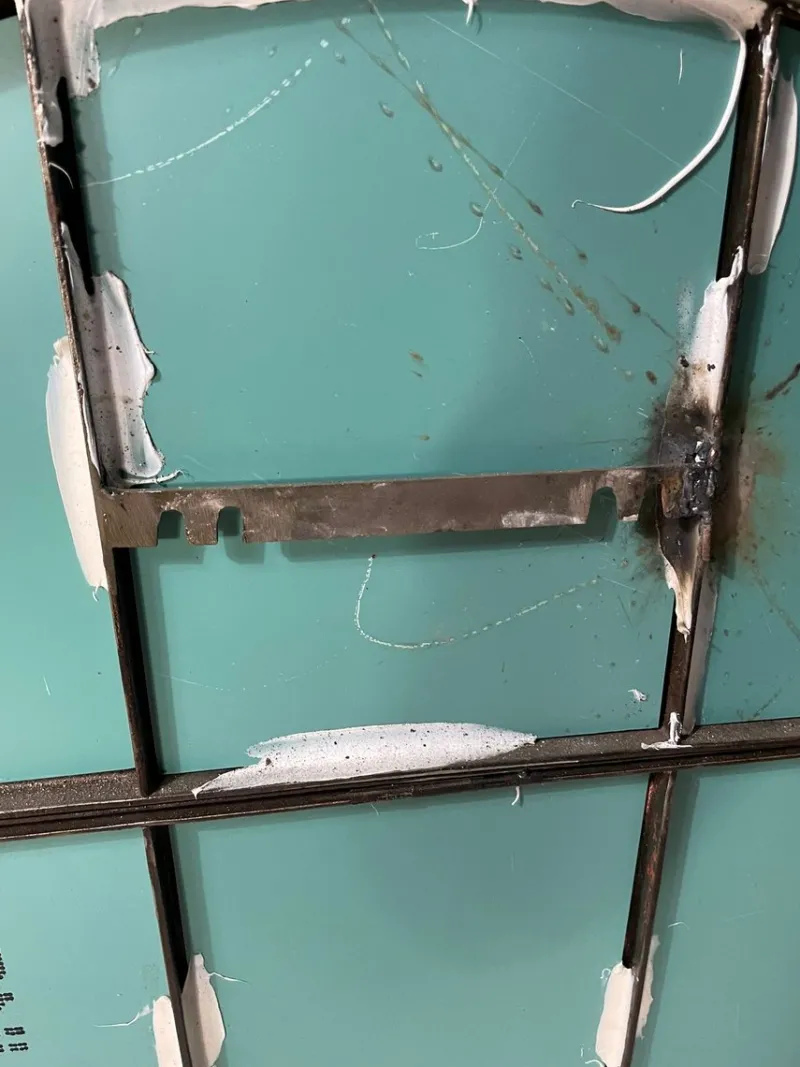Pamono Industrial Iron Mirror with Patina, Czechoslovakia, 1960s> Mirrors