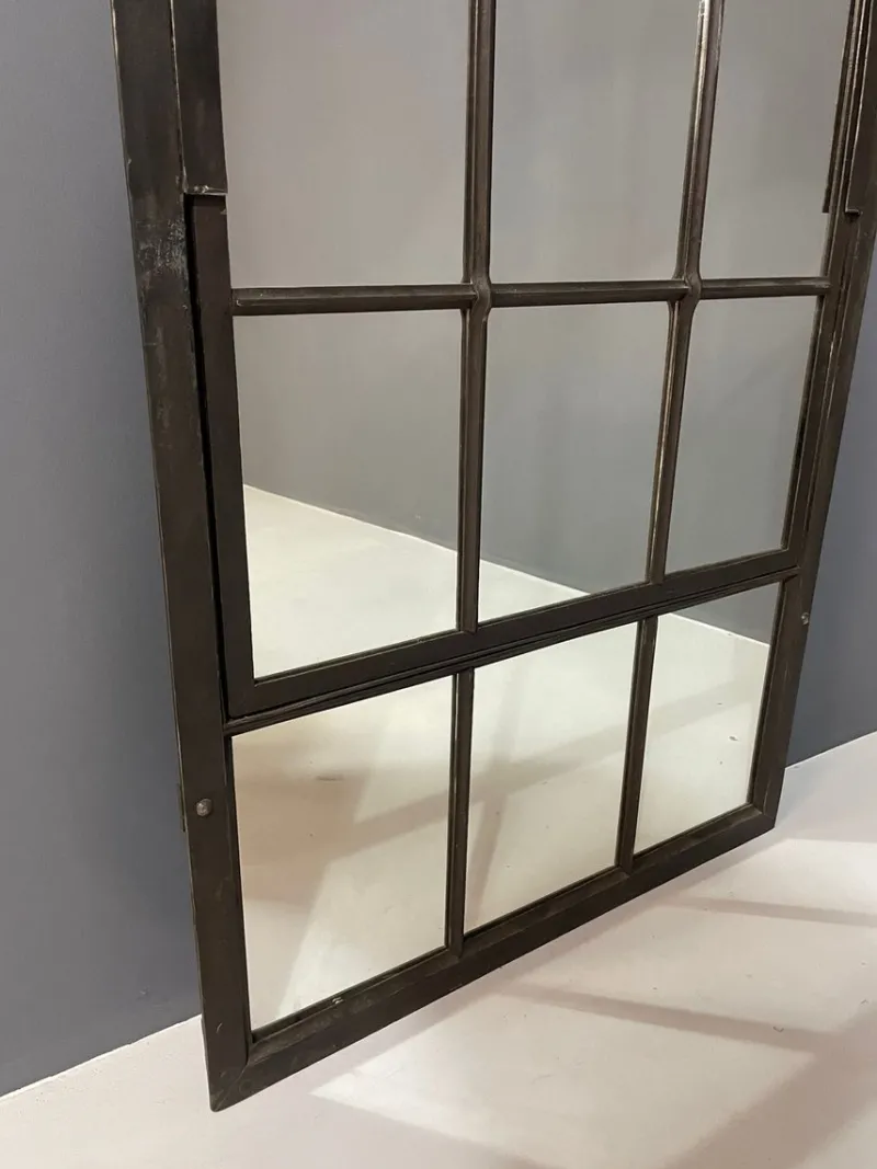 Pamono Industrial Iron Mirror with Patina, Czechoslovakia, 1960s> Mirrors