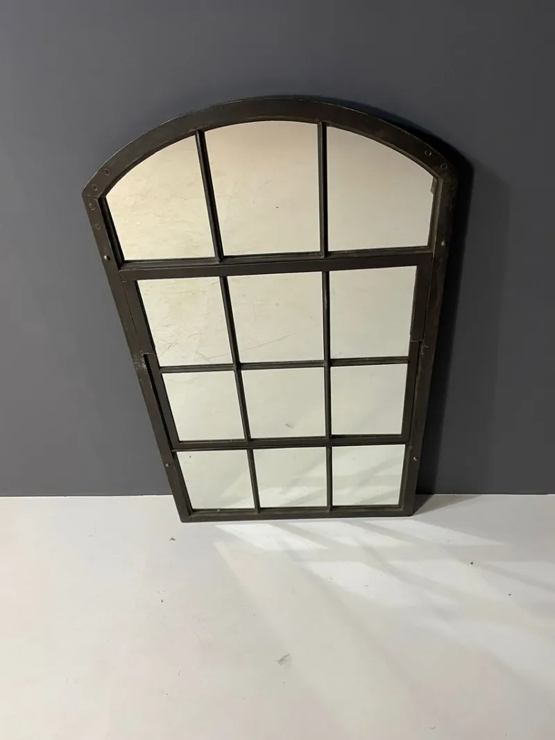 Pamono Industrial Iron Mirror with Patina, Czechoslovakia, 1960s> Mirrors