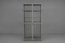 Sale Pamono Industrial Lockable Metal Wine Cabinet with Space for 64 Wine Bottles, 1960s
