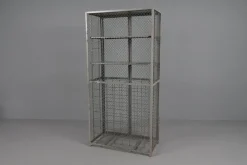 Sale Pamono Industrial Lockable Metal Wine Cabinet with Space for 64 Wine Bottles, 1960s