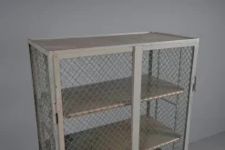 Sale Pamono Industrial Lockable Metal Wine Cabinet with Space for 64 Wine Bottles, 1960s