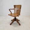 New Pamono Industrial Oak Swivel Chair, 1900s